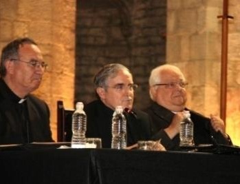 Mons. Joan Pujol, Cardenal Sistach i Mons. Francesc Pardo presenten Catalonia Sacra