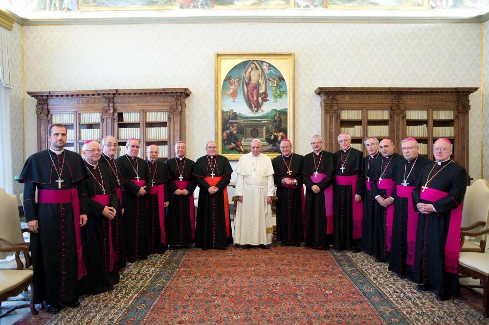 El papa Francesc rep els bisbes catalans