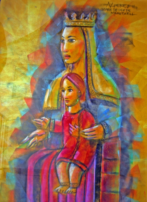 Pintura de Nostra Senyora de Meritxell, per Al Perez